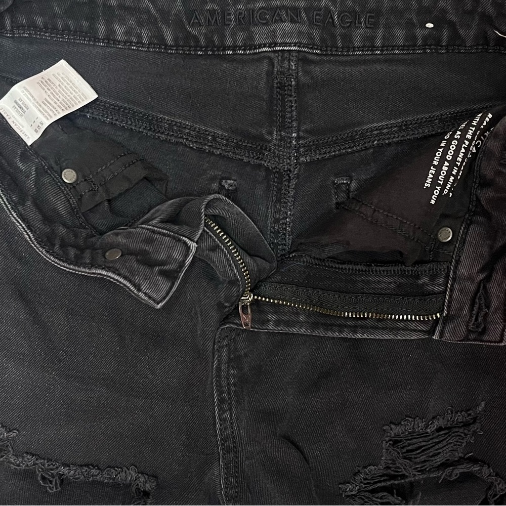American Eagle 90s Boyfriend Ripped Black Jeans - image 2